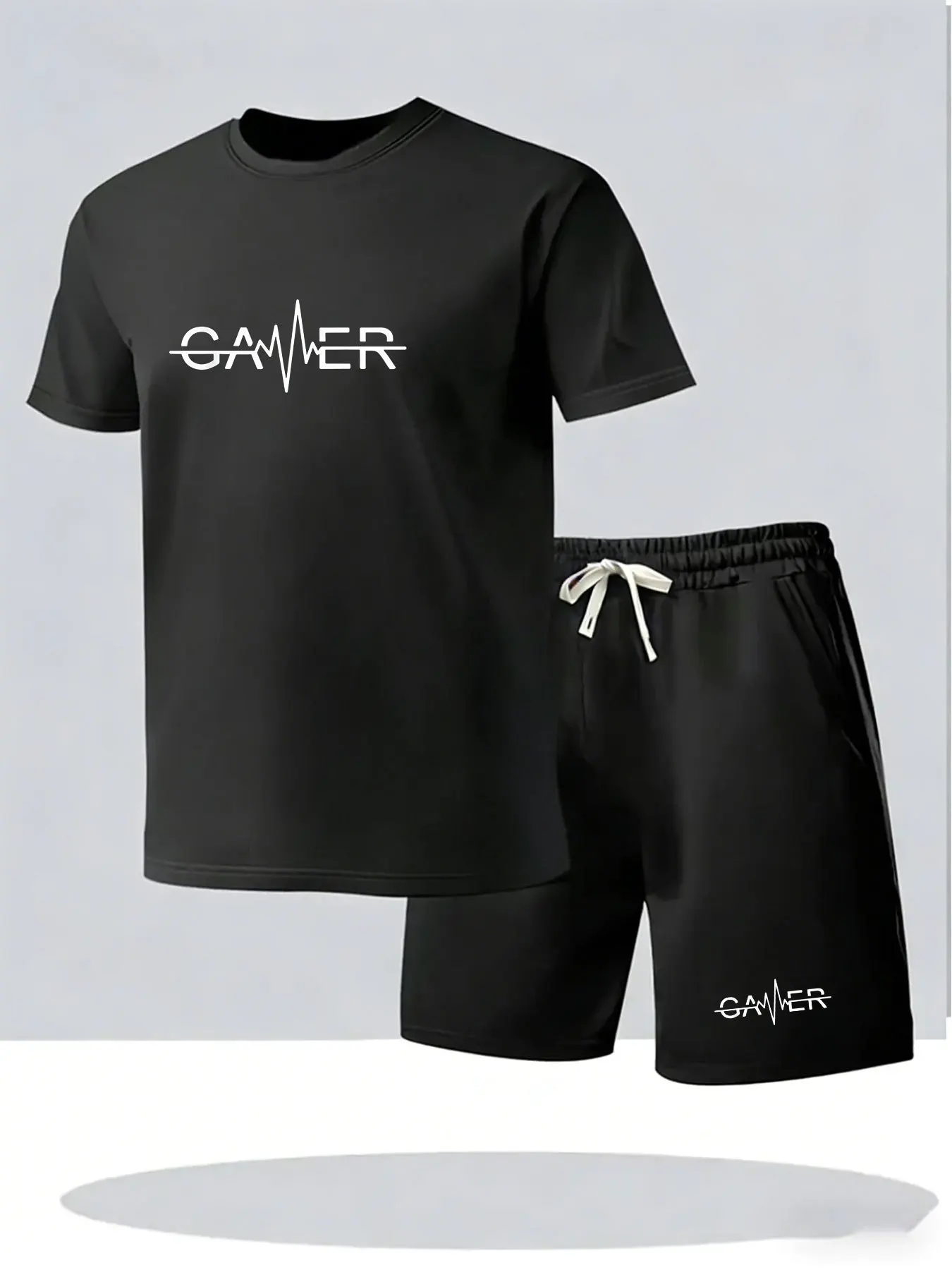 Men'S Accessories Pouch - Męski letni dwuczęściowy zestaw: T-shirt z