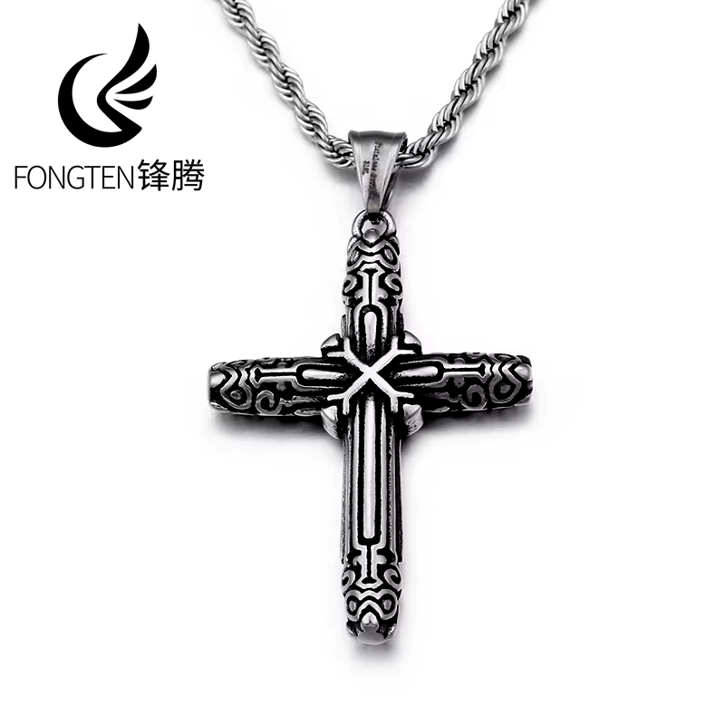 Men Accessories Singapore - Fongten krzyż w stylu Retro błogosławieństwo