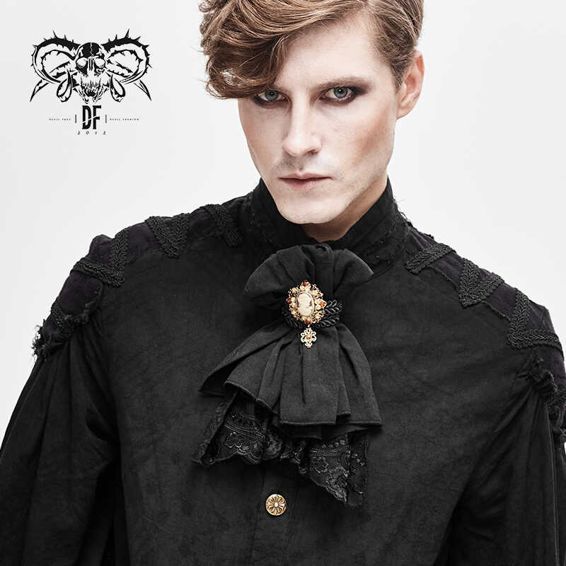 Men'S Accessories Types - Gotycki elegancki czarny krawat unisex w