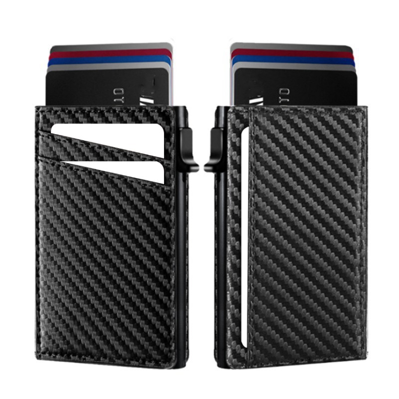 Card Case Minimalist - Wyskakujące wąski portfel dla mężczyzn RFID