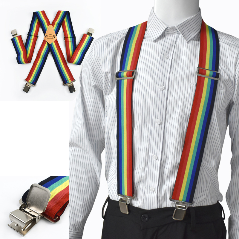 Men'S Accessories Types - 1 szt. Szelki męskie tęczowe o