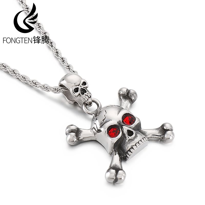 Men Accessories Singapore - Fongten Naszyjnik ze stali nierdzewnej z