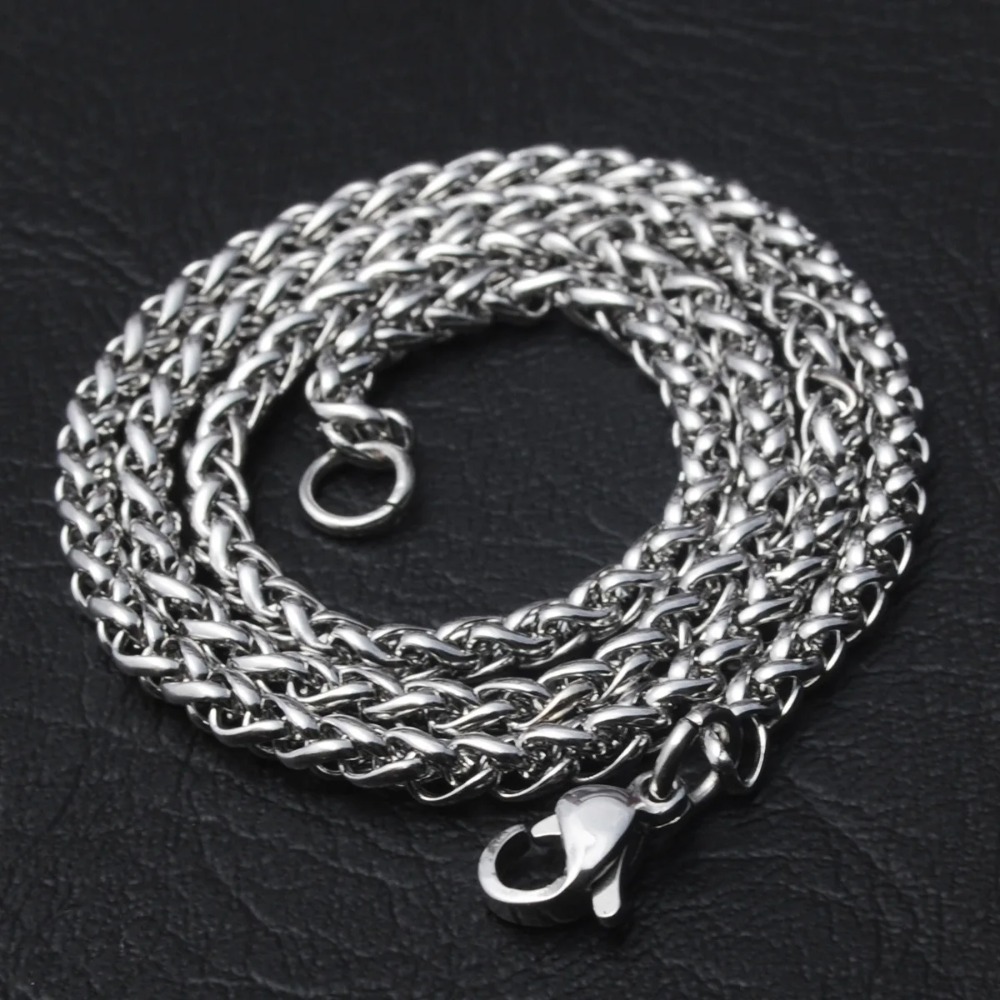 Men Accessories Singapore - NASZYJNIK ZE STALI NIERDZEWNEJ, SKRĘCANE ŁAŃCUCHY