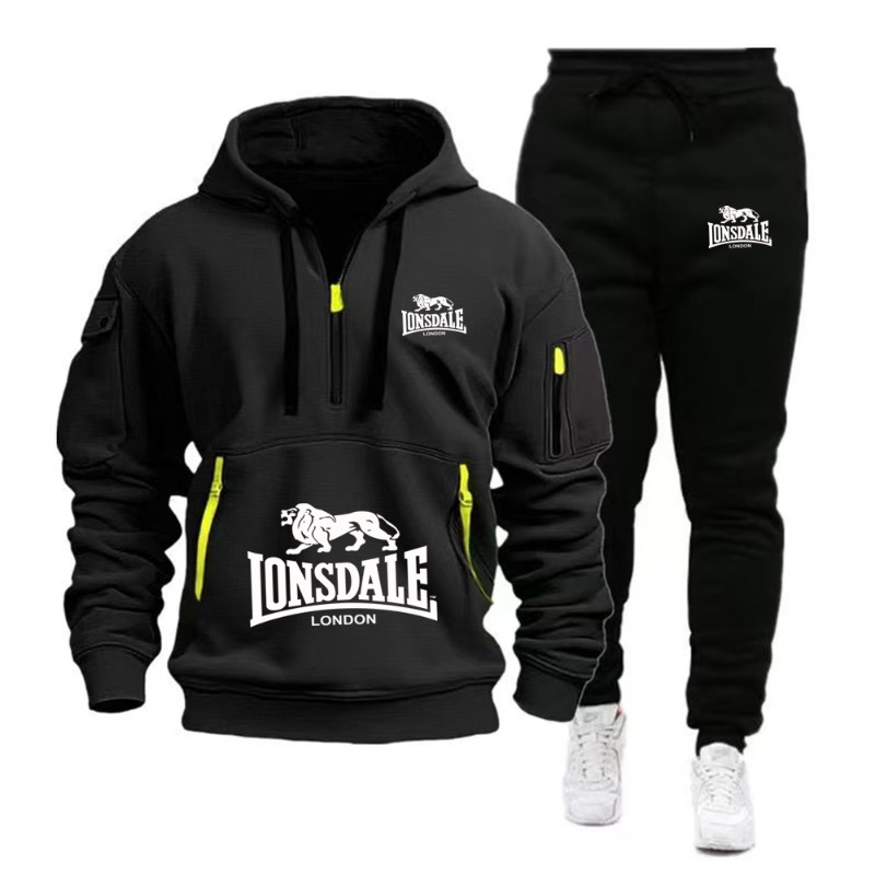 Men'S Accessories Pouch - LONSDALE Męski Zestaw Bluza z Kapturem