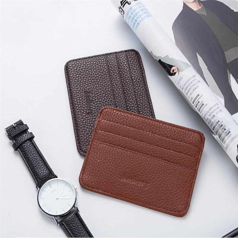 Card Case Minimalist - Moda Slim minimalistyczny portfel PU skórzane