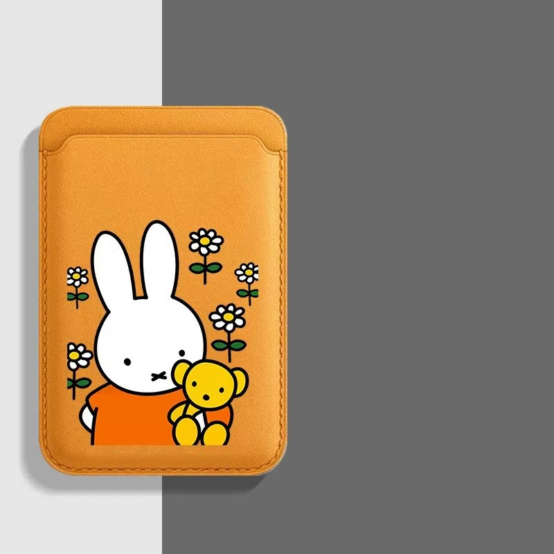 Card Case Minimalist - Miffy Kawaii Anime Magnetyczny Uchwyt na