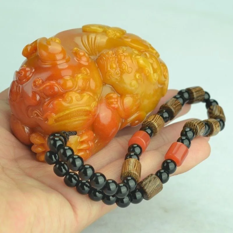 Men Accessories Hand - Naturalne Huang Longyu Pixiu wisiorek naszyjnik