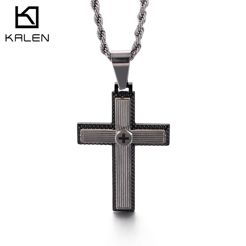Naszyjnik męski z krzyżem w st – Men Accessories Singapore recenzja i cena