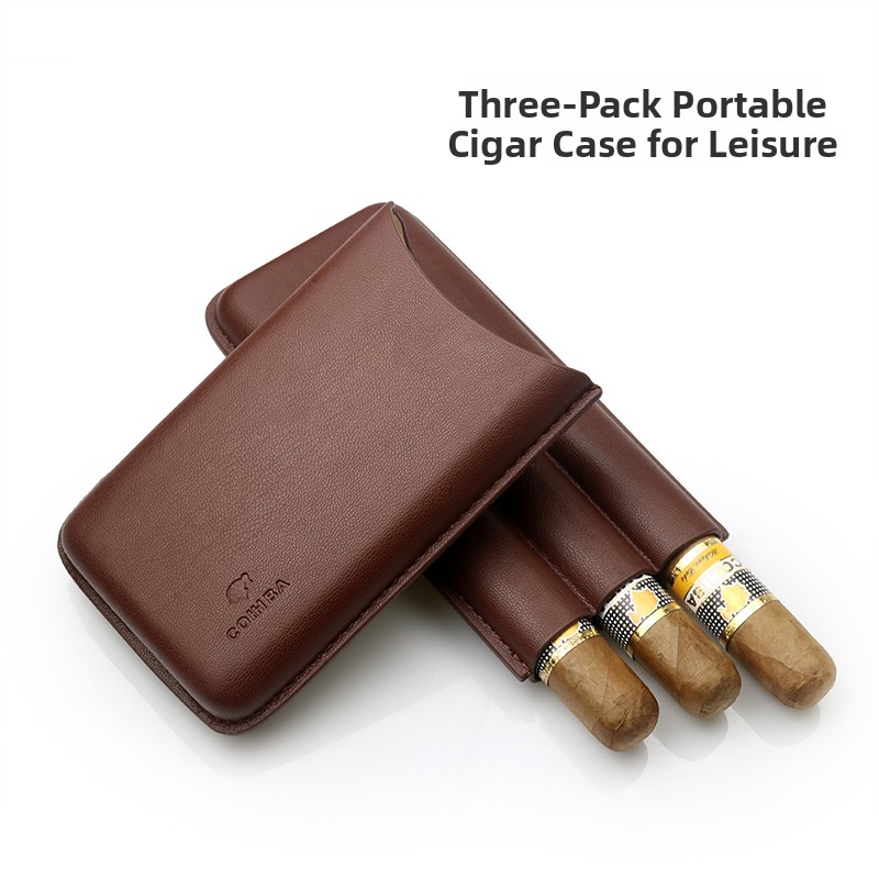 Przenośny zestaw 2 skórzanych  – Cigar Cutter Set recenzja i cena
